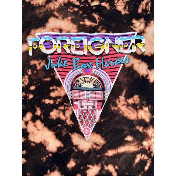 Foreigner Jukebox Heroes Bleached Tee - Picture 3 of 4
